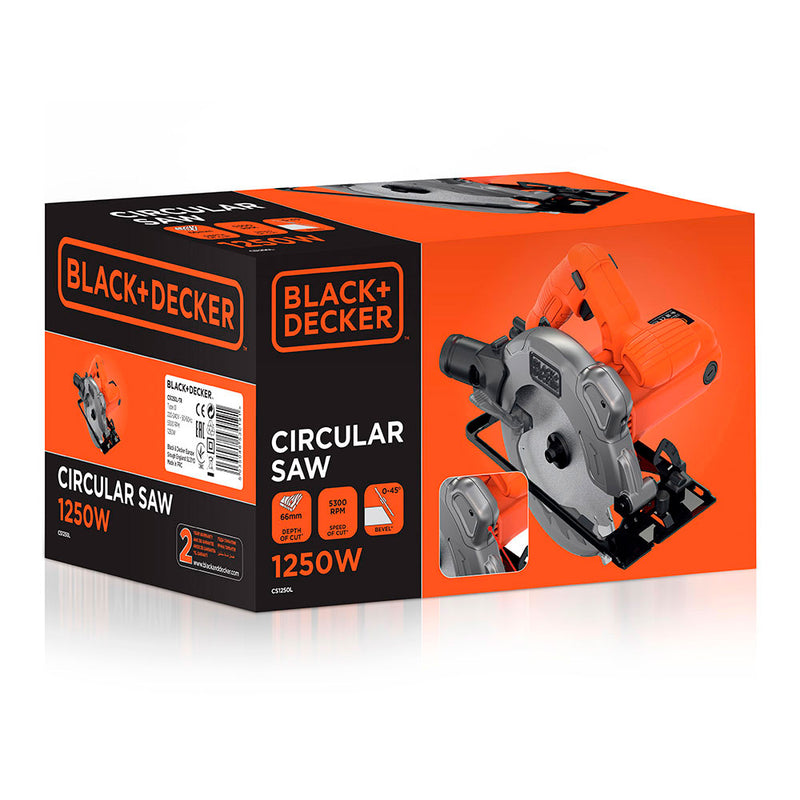 Sierra Circular 1250W Cs1250L-Qs Black+Decker