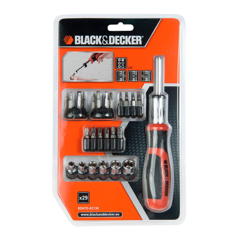 Multi-Bit Set With Ratchet 29 Pieces Bdht0-62130 Black+Decker