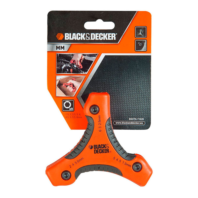 Juego De 9 Llaves Hexagonales Mm Bdht0-71628 Black+Decker