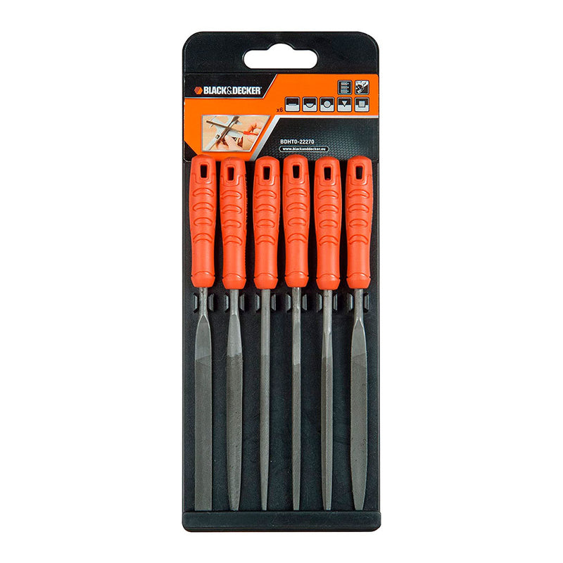 Juego De 6 Mini Limas De Metal Y Madera Bdht0-22270 Black+Decker