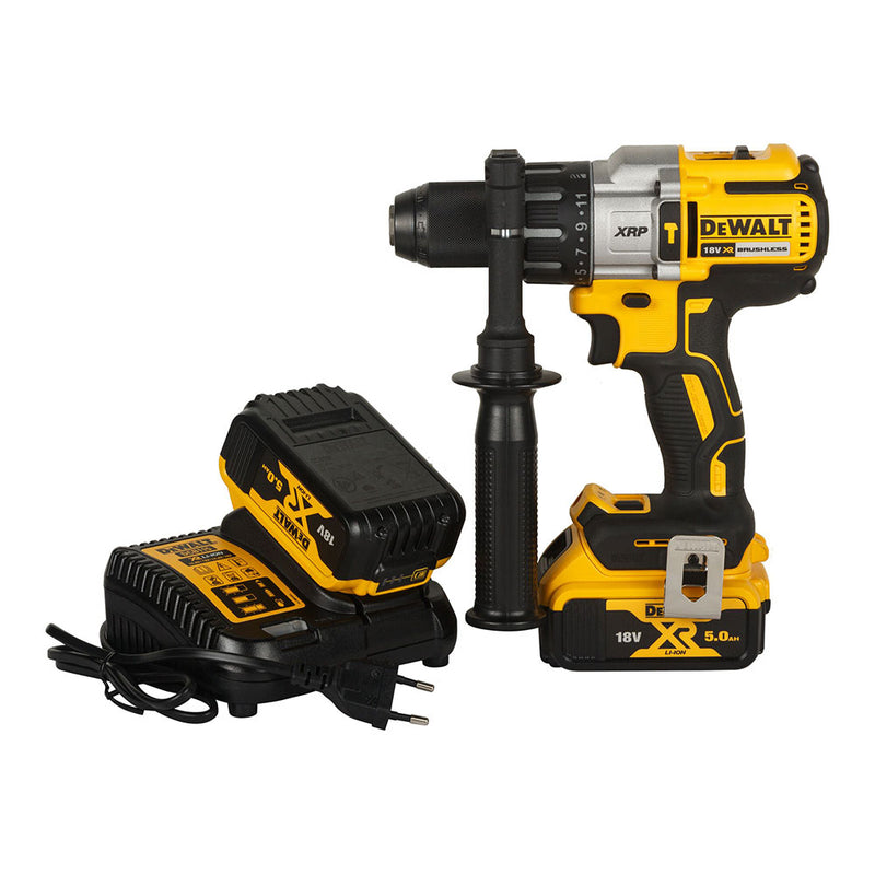 S,Of, Xr 18V Xrp 13Mm 95Nm Brushless Hammer Drill With 2 Li-Ion 5Ah Batteries And Tstak Dcd996P2-Qw Dewalt Case