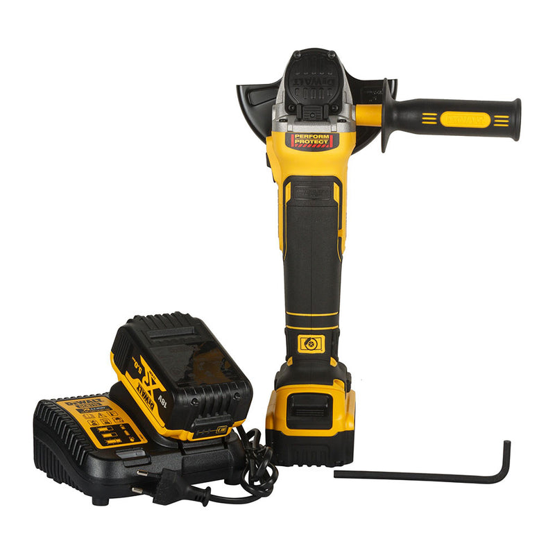 S,Of, Mini-Amoladora Sin Escobillas Xr 18V 125Mm Con 2 Baterías Li-Ion 5Ah, Cargador Y Maletín Tstak Ii Dcg405P2-Qw Dewalt