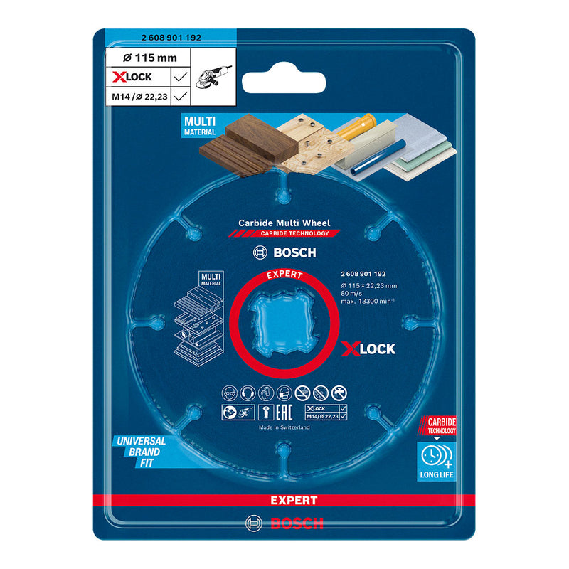 Disco De Corte X-Lock Expert Carbide Multi Wheel: Ø115X22,23Mm 2608901192 Bosch