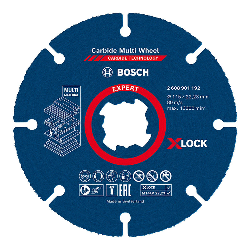 Disco De Corte X-Lock Expert Carbide Multi Wheel: Ø115X22,23Mm 2608901192 Bosch