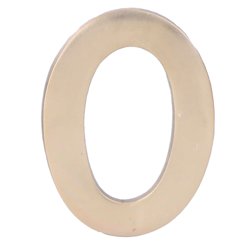 Number 0 Polished Brass 10cm Invisible Fixing Edm