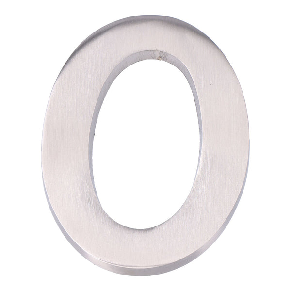 Number 0 Matte Nickel 10cm Invisible Fixing Edm