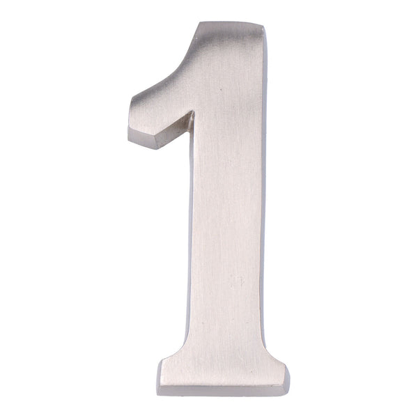 Number 1 Matte Nickel 10cm Invisible Fixing Edm