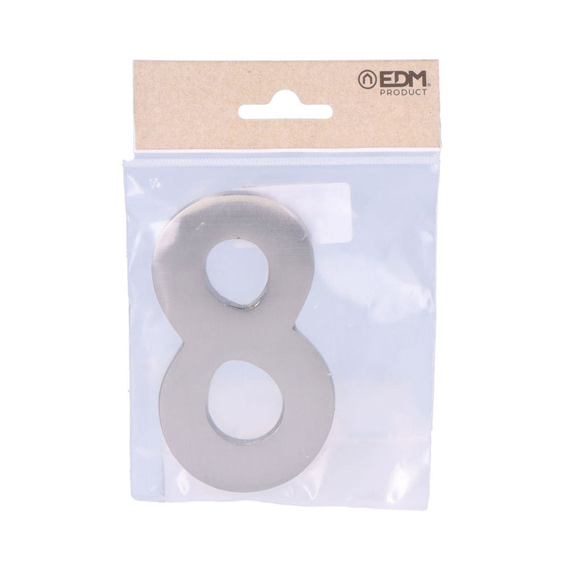 Number 8 Matte Nickel 10cm Invisible Fixing Edm