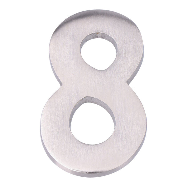 Number 8 Matte Nickel 10cm Invisible Fixing Edm