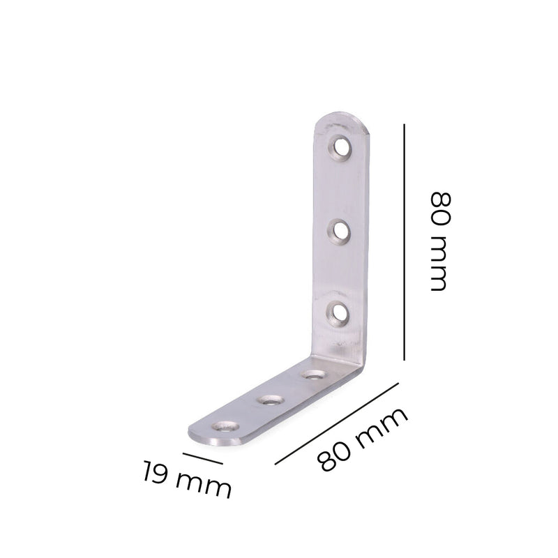 Stainless Steel Angle 80X19X80Mm Edm