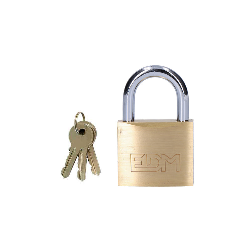 Brass Padlock Normal Bow 40x23mm Blister Edm