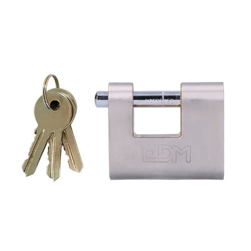 Reinforced Security Brass Padlock 60.5x53x25.5mm Blister Edm