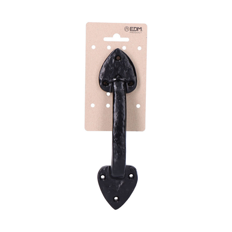 Standard Door Handle 210mm Forged Black Cardboard Hanging Edm