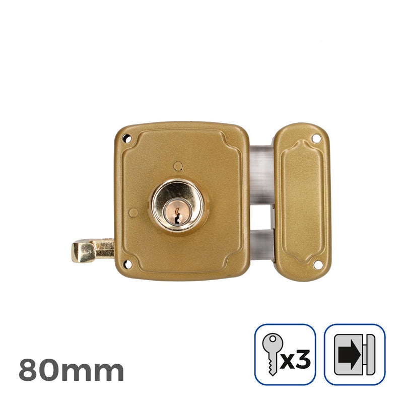 Right Lock 80mm 3 Keys Included Edm