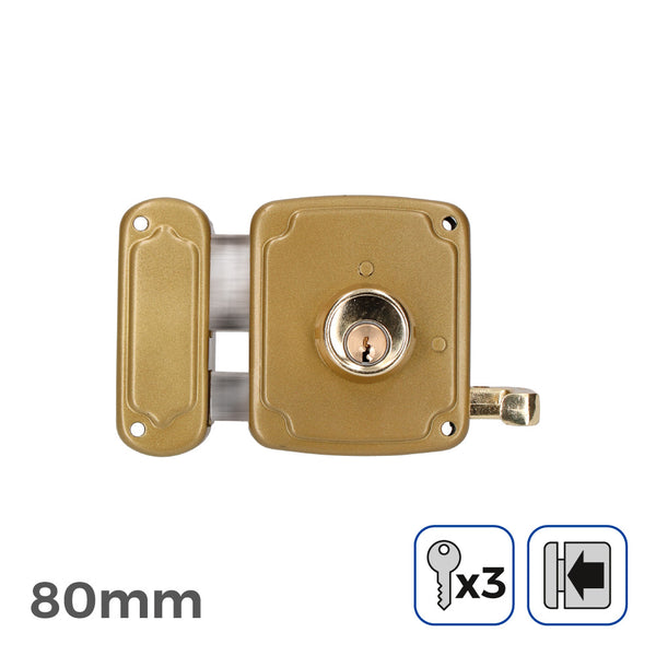 Left Lock 80mm 3 Keys Included Edm