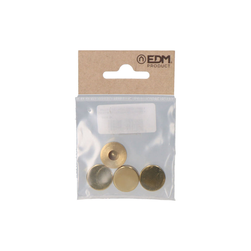 Pack of 4 units, Smooth Threaded Brass Trim 18 Polished Edm