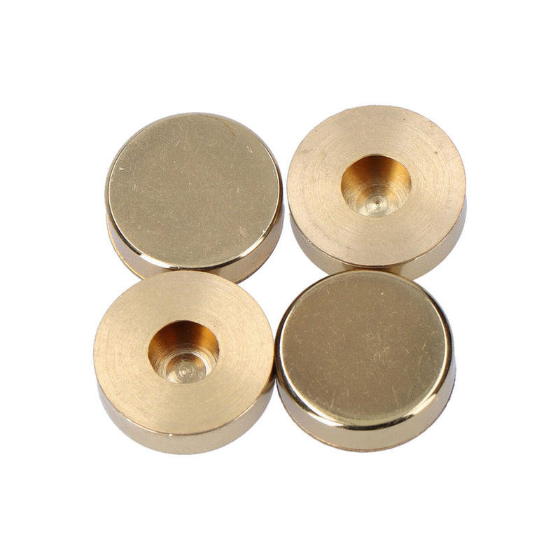 Pack of 4 units, Smooth Threaded Brass Trim 18 Polished Edm