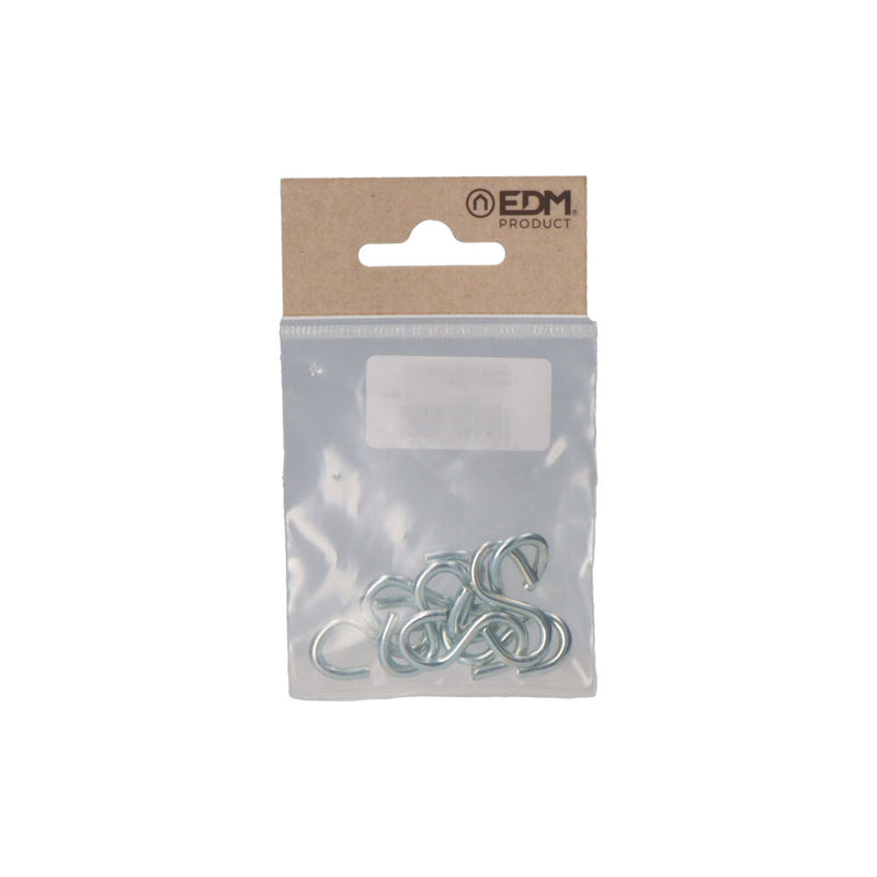 Pack 7 Unit, S Shape Hook 30 Zinc Plated Edm