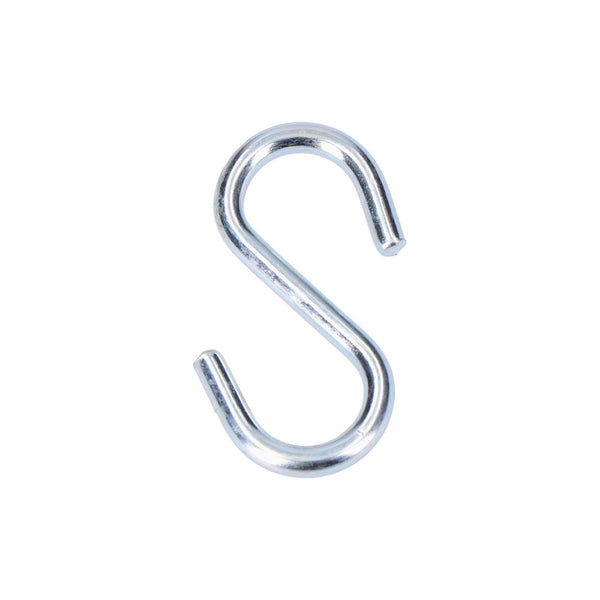 Pack 7 Unit, S Shape Hook 30 Zinc Plated Edm