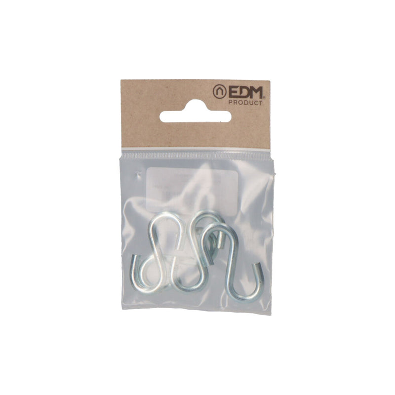 Pack 4 Unit, S Shape Hook 40 Zinc Plated Edm