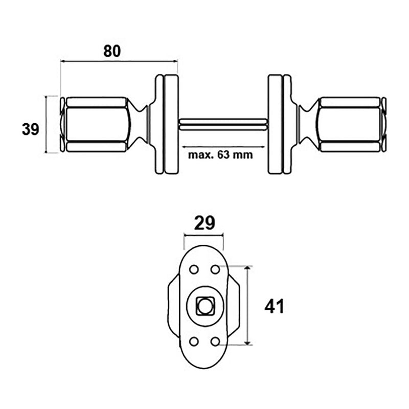 Blister Pomo Recuperable 6807 Aluminio Blanco Edm