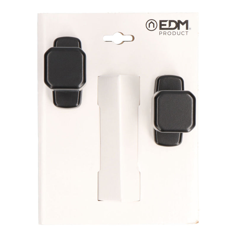 Blister Pomo Recuperable 6807 Aluminio Negro Edm