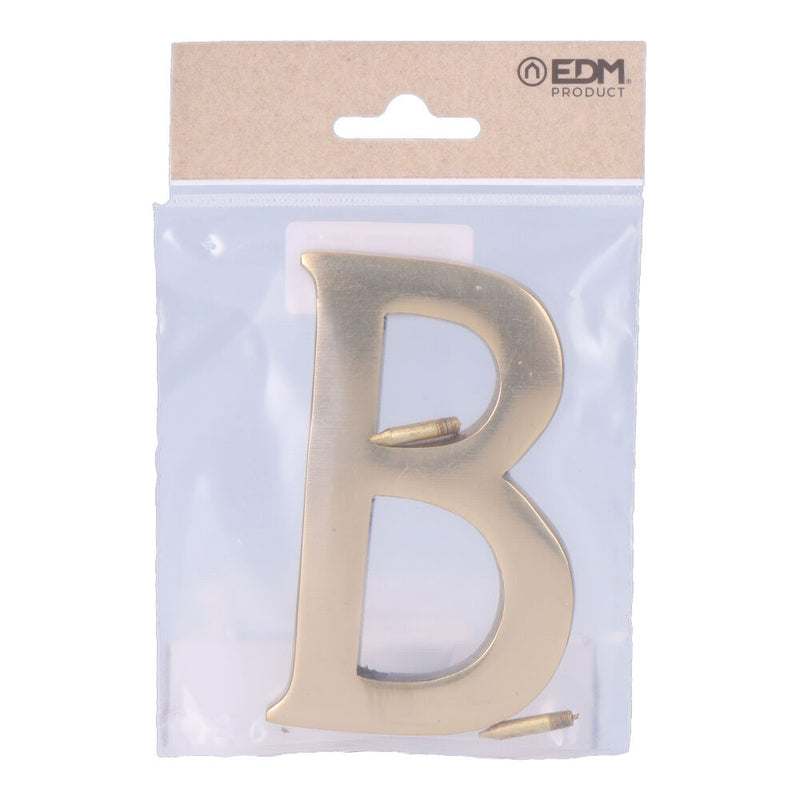 Letter B Polished Brass 10cm Invisible Fixing Edm