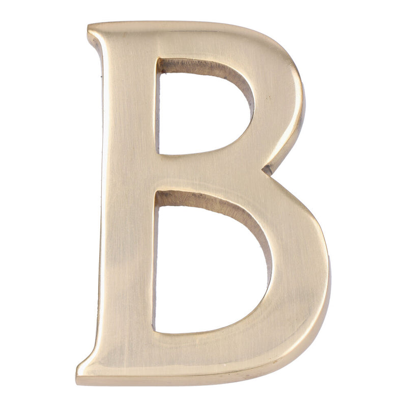 Letter B Polished Brass 10cm Invisible Fixing Edm