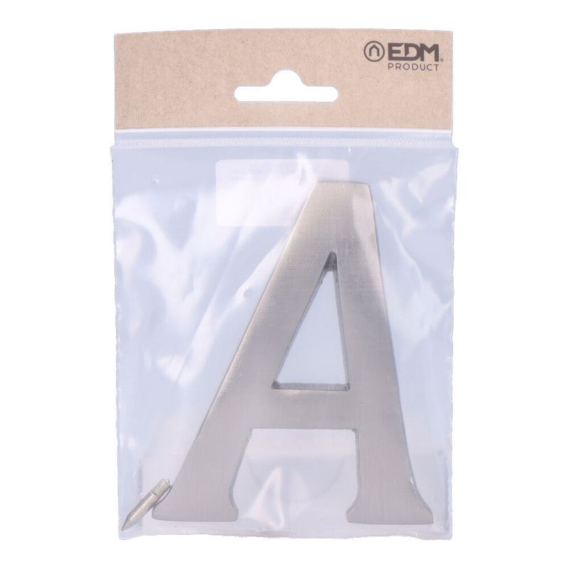 Letter A Matte Nickel 10cm Invisible Fixing Edm