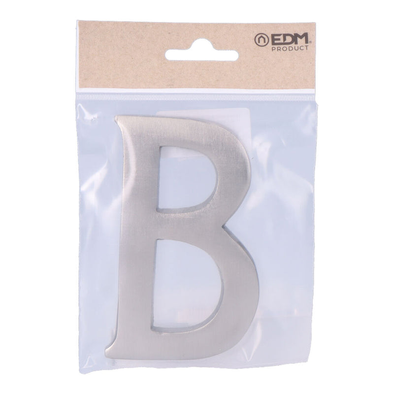 Letter B Matte Nickel 10cm Invisible Fixing Edm