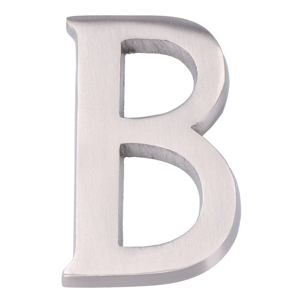 Letter B Matte Nickel 10cm Invisible Fixing Edm