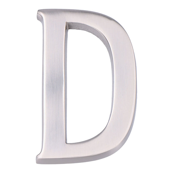 Letter D Matte Nickel 10cm Invisible Fixing Edm