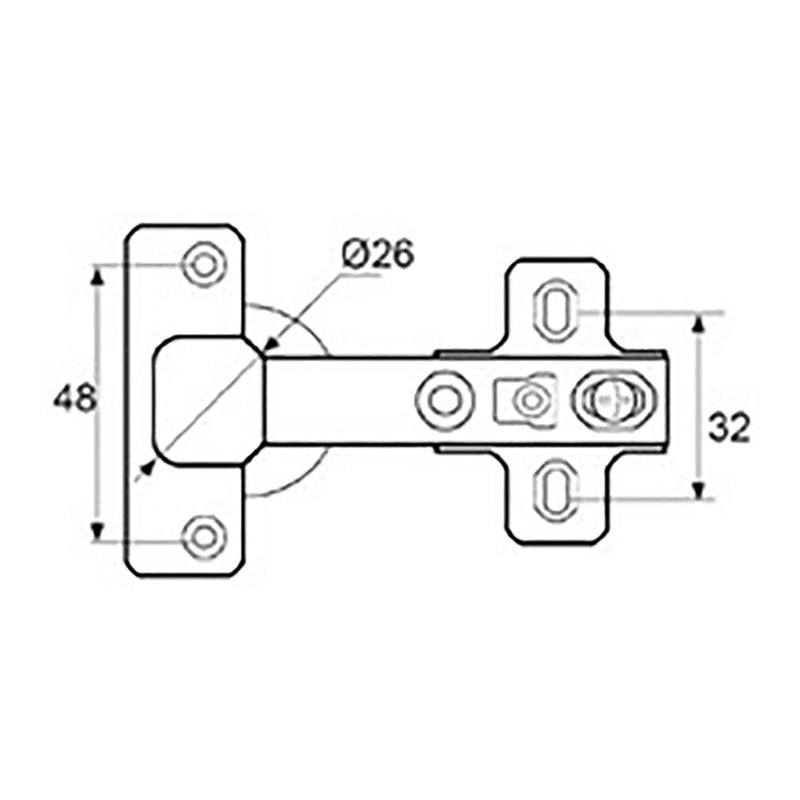 Blister Cup Hinge S-Ac Bc01 26Mm Zn Edm