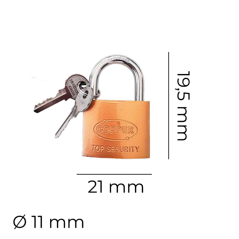 Padlock 20mm 2 Keys Basic Line Edm