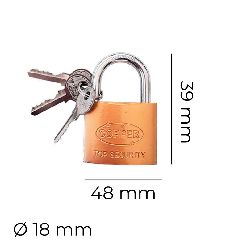 Padlock 50mm 3 Keys Basic Line