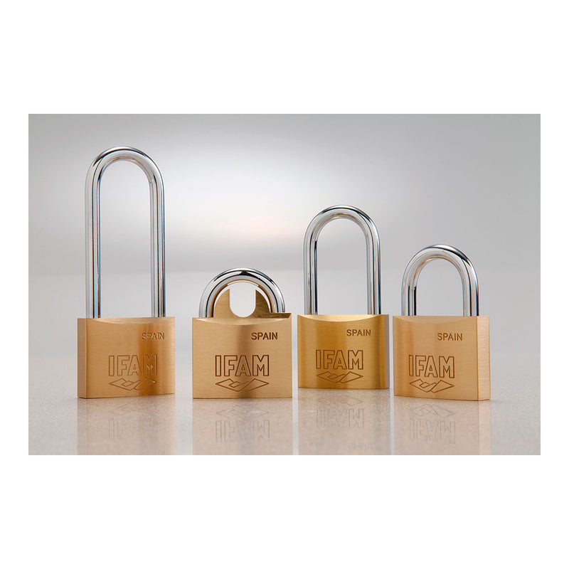 K40 Padlock, Brass, 40mm, With 2 Keys, Normal Bow, Ifam