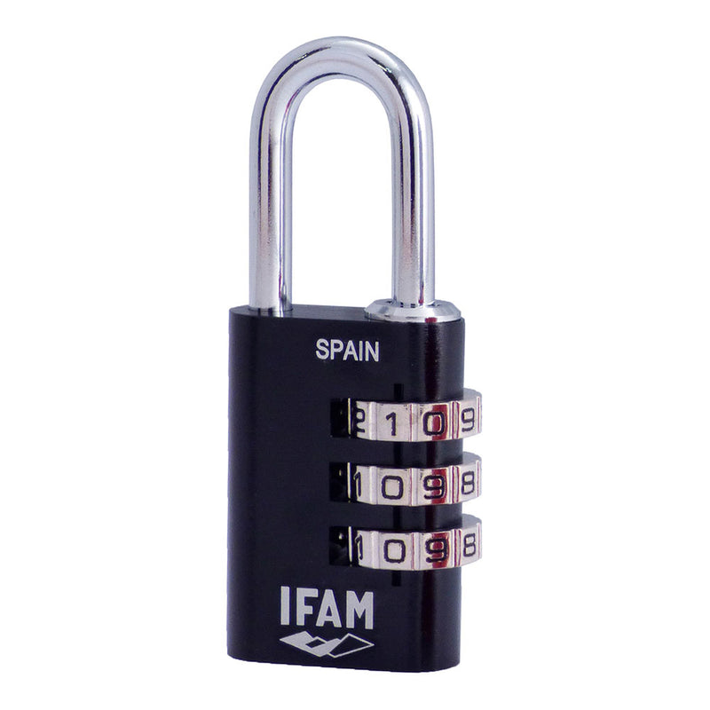 Col Combi30 Black Padlock 30mm, Ø5mm Bow, With Combination, Ifam