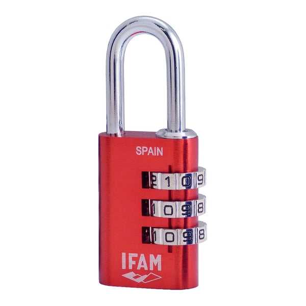 Col Combi30 Red Padlock 30mm, Ø5mm Bow, With Combination, Ifam