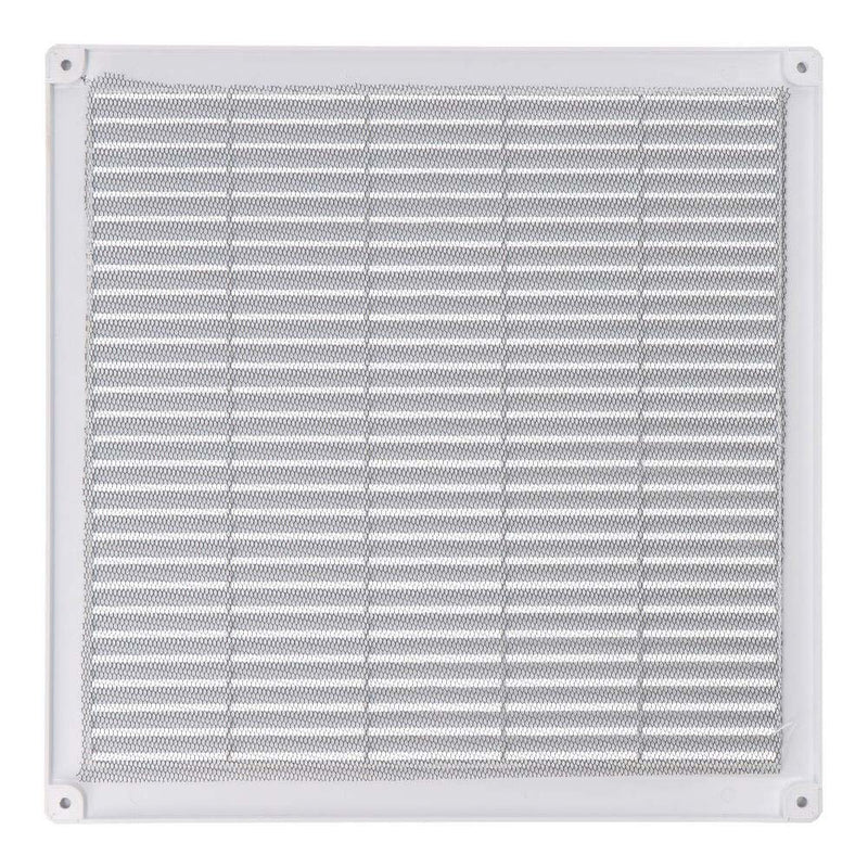 Square Ventilation Grille With Plugs And Mosquito Net 300X300X7Mm Abs White