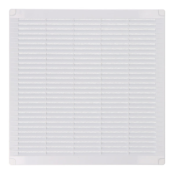 Square Ventilation Grille With Plugs And Mosquito Net 300X300X7Mm Abs White