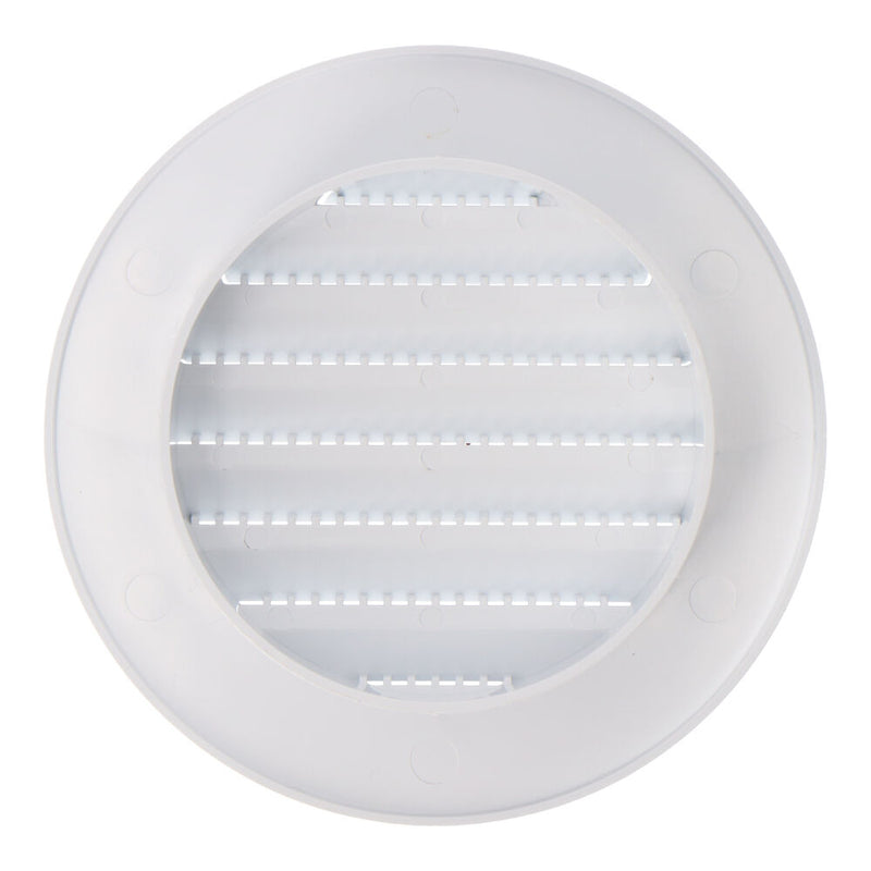 Round Ventilation Grille, ABS, Recessed With Mosquito Net Ø70mm White