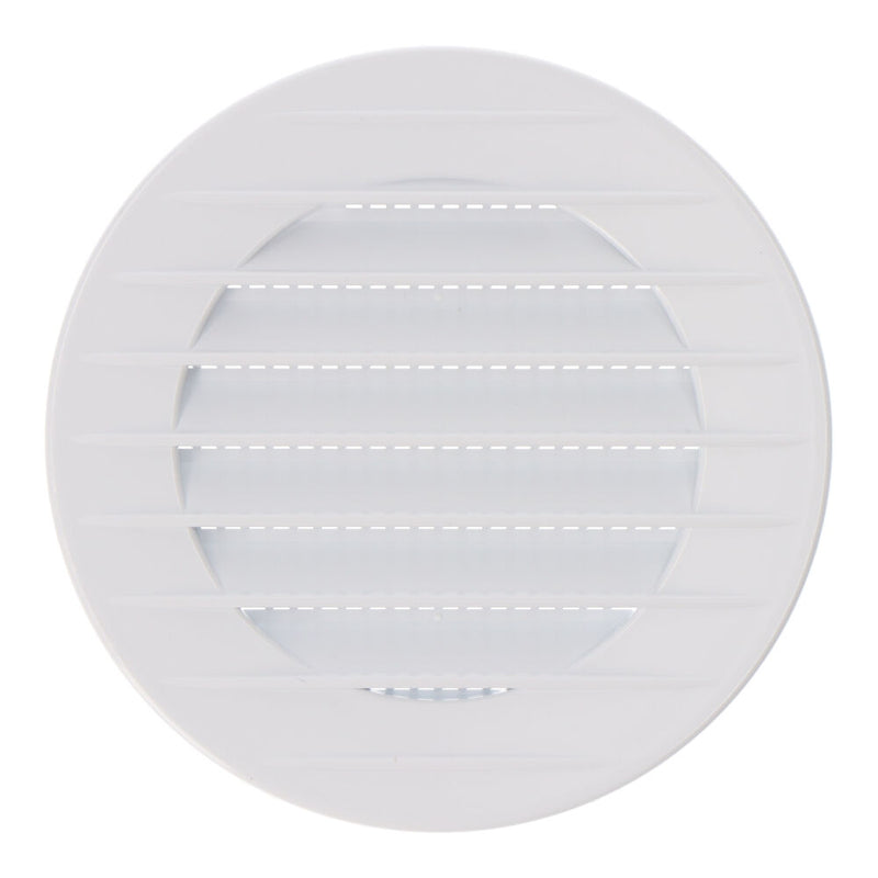 Round Ventilation Grille, ABS, Recessed With Mosquito Net Ø70mm White