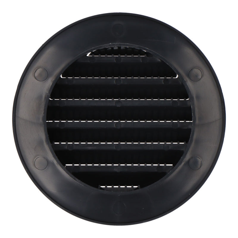 Round recessed ventilation grille with mosquito net Ø70mm ABS anthracite grey