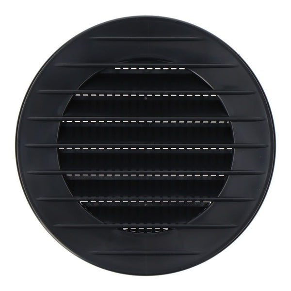 Round recessed ventilation grille with mosquito net Ø70mm ABS anthracite grey