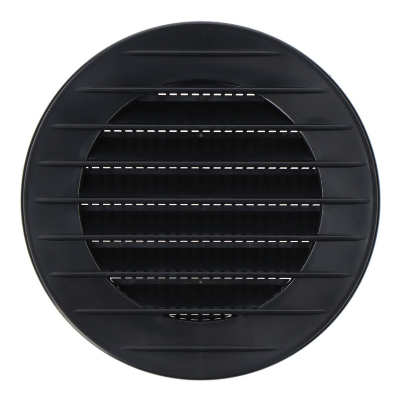 Round recessed ventilation grille with mosquito net Ø70mm ABS anthracite grey