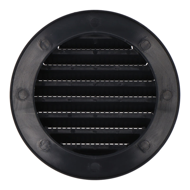 Round Recessed Ventilation Grille With Mosquito Net Ø80mm ABS Anthracite Grey