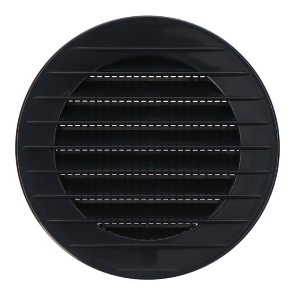 Round Recessed Ventilation Grille With Mosquito Net Ø80mm ABS Anthracite Grey