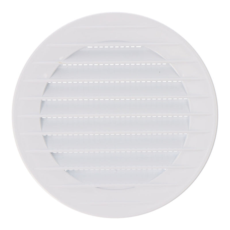 Round Recessed Ventilation Grille, ABS, With Mosquito Net Ø90mm White