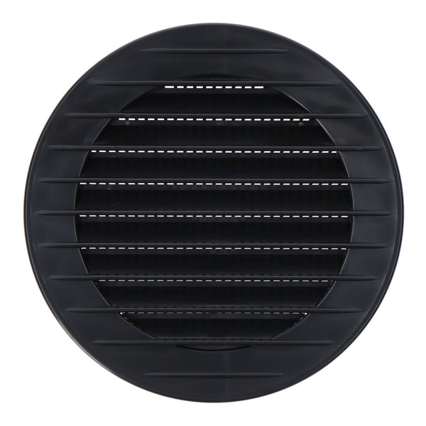 Round Recessed Ventilation Grille With Mosquito Net Ø90mm ABS Anthracite Grey