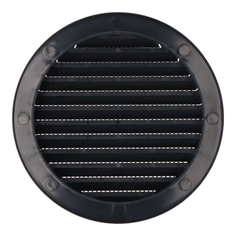 Round Ventilation Grille, ABS, Recessed With Mosquito Net, Ø120mm, Anthracite Grey